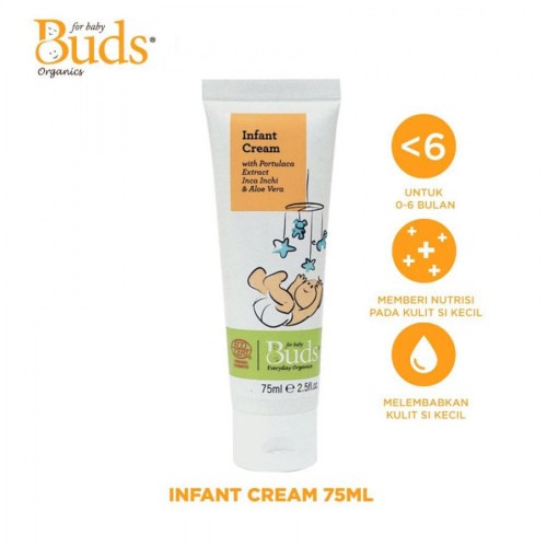 Buds Everyday Infant Cream - Krim Bayi Organik - 75 ml